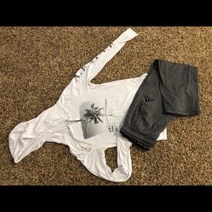 Athletic pants & hooded full zip sweatshirt